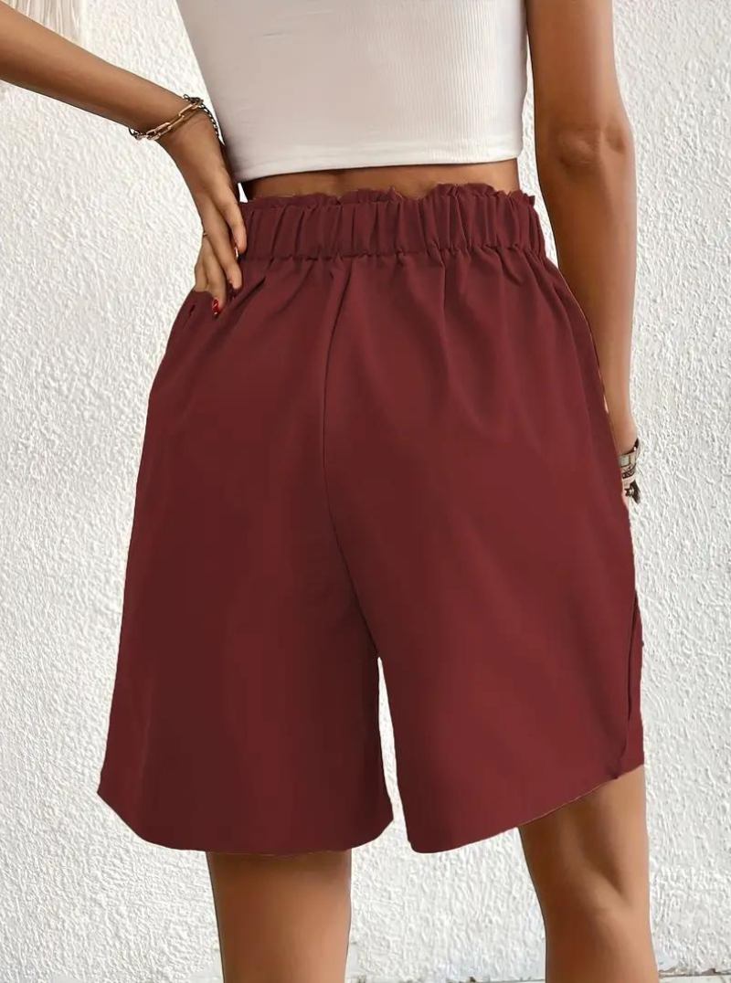 Amelia - Pleated High-Waist Shorts