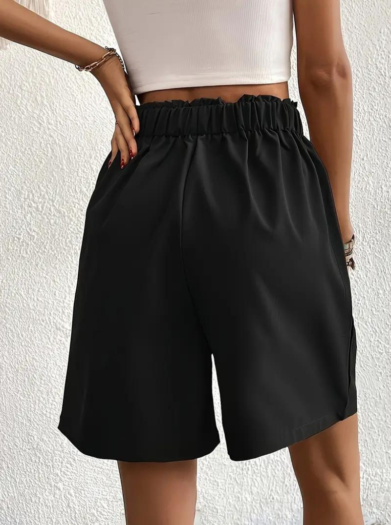 Amelia - Pleated High-Waist Shorts