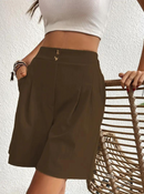 Amelia - Pleated High-Waist Shorts