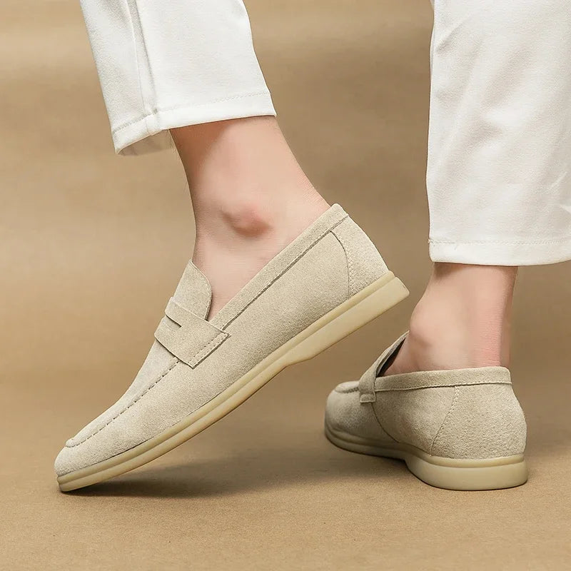 Andrea - Casual Leather Walking Loafers White