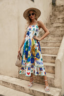 Anya - Abstract Print Midi Dress