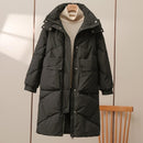 Alexander - Hooded Long Puffer Jacket Black