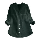 Abby - Button-Down Linen Blouse Green