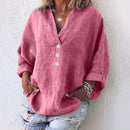 Annie - Relaxed Oversized Buttoned Blouse Pink