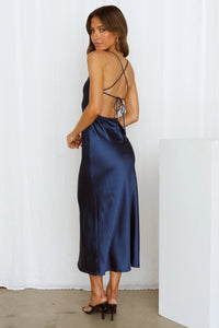 Alex - Satin Slip Midi Dress