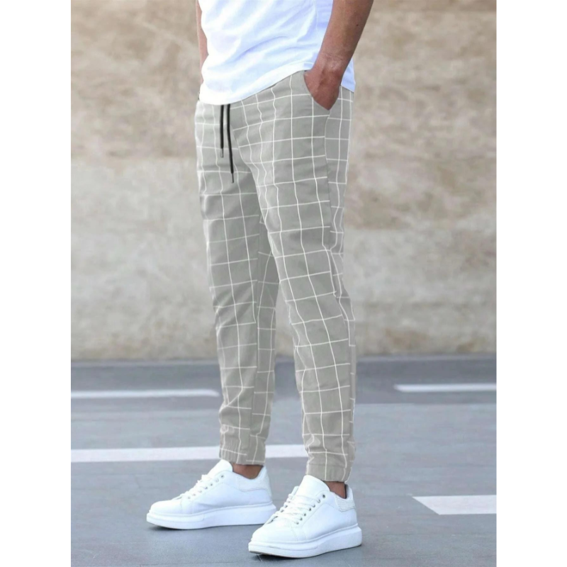 Alex - Grid Check Jogger Pants