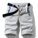 Gary - Canvas Belted Cargo Shorts Gray