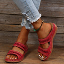 Ally - Casual Slip-On Sandals Red