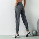 Amanda - Athletic Polyester Jogger Pants Gray