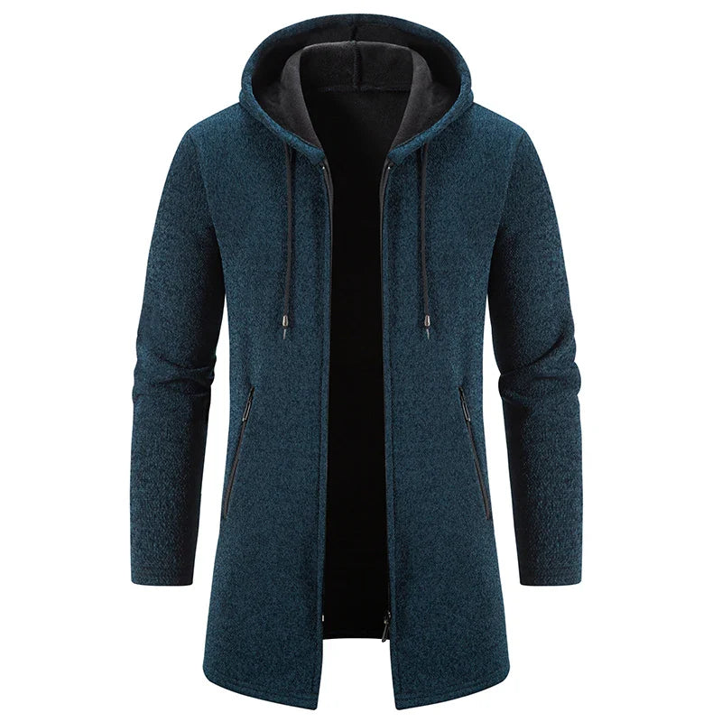 WindBreak - Men's Long Winter Coat Blue