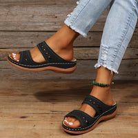 Ally - Casual Slip-On Sandals Black