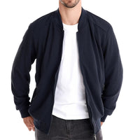 Henry - Textured Casual Bomber Jacket