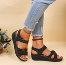 Aubrey - Double-Strap Platform Sandals Black