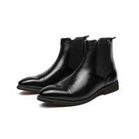 Aubrey - Polished Leather Chelsea Boots Black