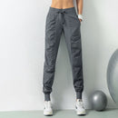 Amanda - Athletic Polyester Jogger Pants Gray