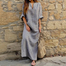 Abi - Long Sleeve Maxi Dress Gray