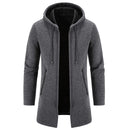 WindBreak - Men's Long Winter Coat Dark Grey