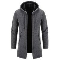 WindBreak - Men's Long Winter Coat Dark Grey