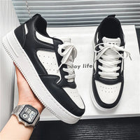 Adie - Casual Flat Leather Sneakers Black