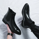 Aubrey - Polished Leather Chelsea Boots Black