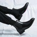 Aubrey - Polished Leather Chelsea Boots Black