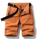 Gary - Canvas Belted Cargo Shorts Orange