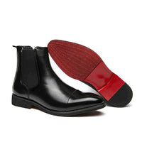 Aubrey - Polished Leather Chelsea Boots Black