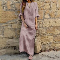 Abi - Long Sleeve Maxi Dress Red