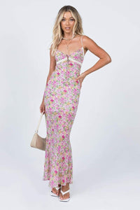 Angelica - Floral Fitted Maxi Dress