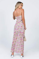 Angelica - Floral Fitted Maxi Dress Back