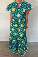 Aurora - Flutter Sleeve Maxi Dress Green