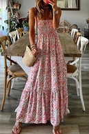 Addison - Floral Smocked Boho Maxi Dress