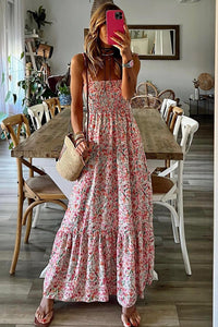 Addison - Floral Smocked Boho Maxi Dress