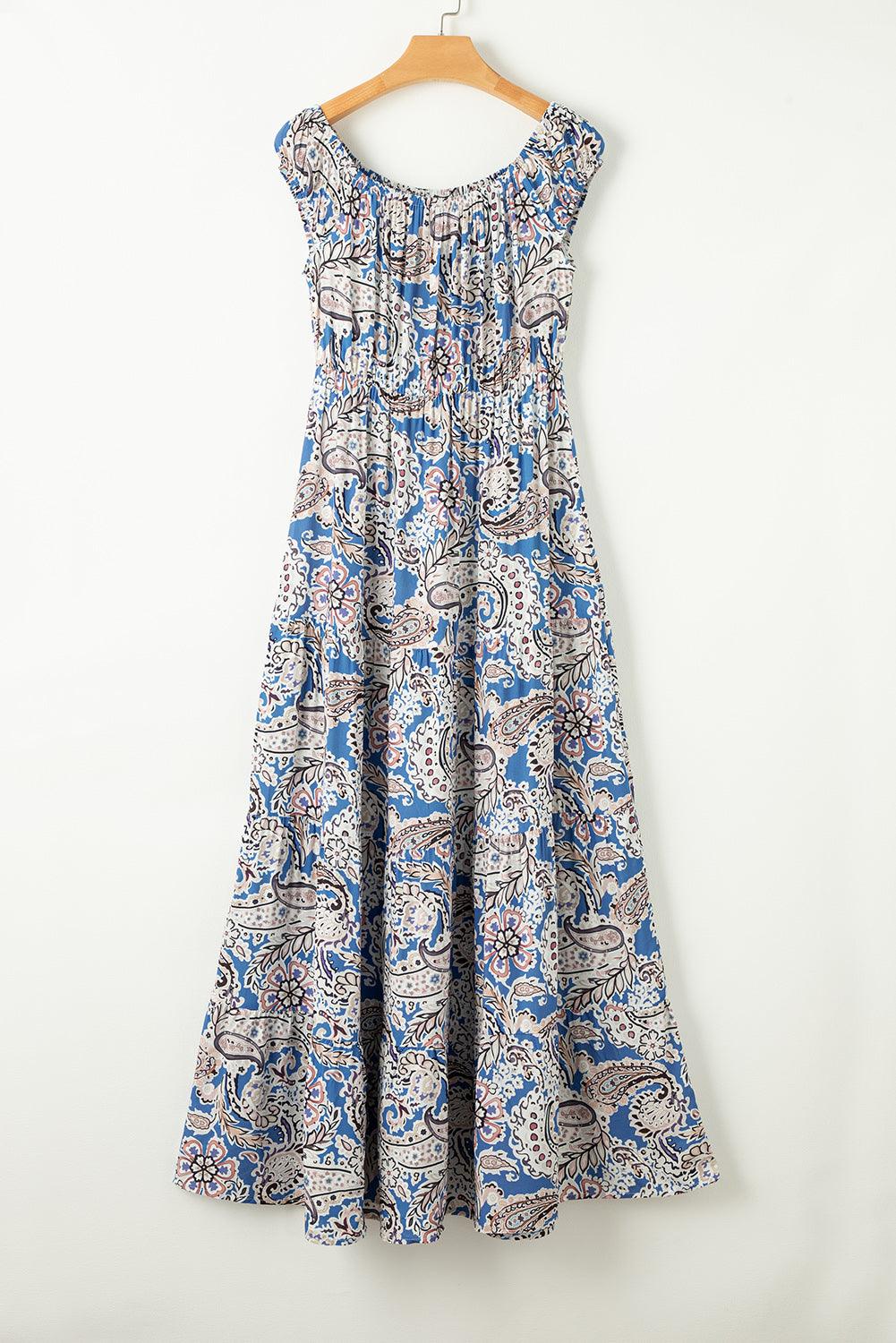 Addison - Boho Paisley Maxi Dress