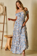 Addison - Boho Paisley Maxi Dress