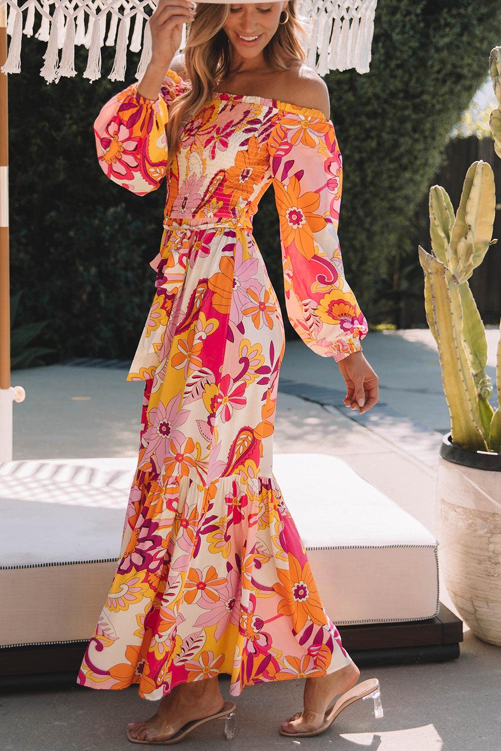 Aurora - Floral Off-Shoulder Maxi Dress