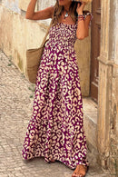 Alira - Plum Leopard Maxi Dress