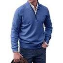 Luxura | Cashmere Zip Men's Sweater Blue