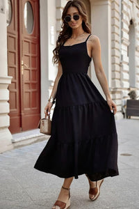 Angelina - Strappy Tiered Maxi Dress