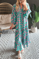 Alira - Balloon Sleeves Maxi Dress