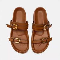 Aki - Adjustable Double Buckle Sandals