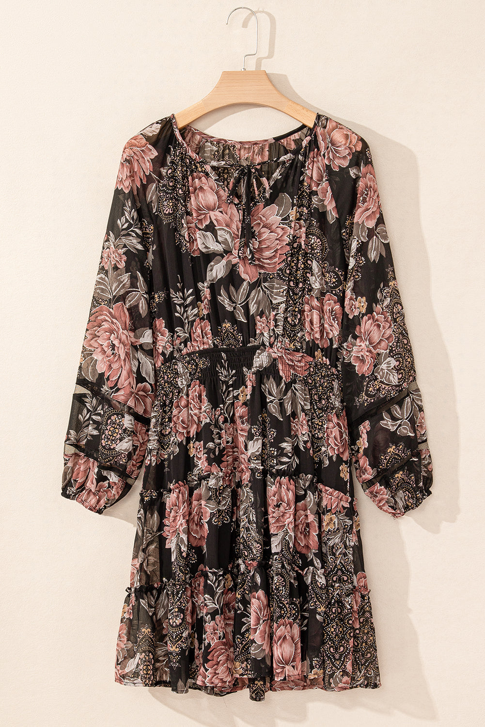 Addison - Sheer Floral Mini Dress