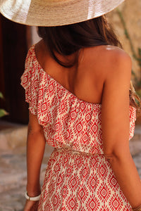 Alexis - Boho One-Shoulder Maxi Dress