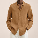 Fred - Linen Button-Up Shirt Ginger