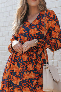 Aria - Floral Wrap Midi Dress