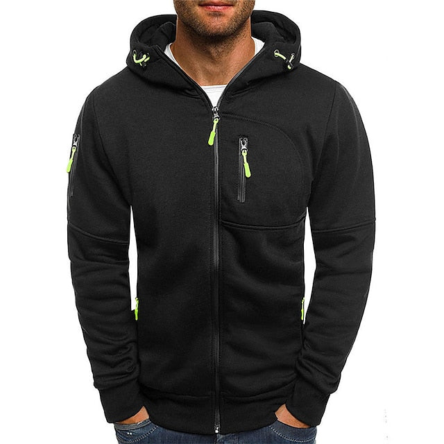 SwiftFit Gear - Men's Hooded Sweatshirt - Men's Hooded Sweatshirt Black