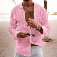 Valor - Cotton Linen Men's Jackets Pink