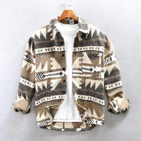 Highlander - Men's Vintage Flannel Jacket Light Brown