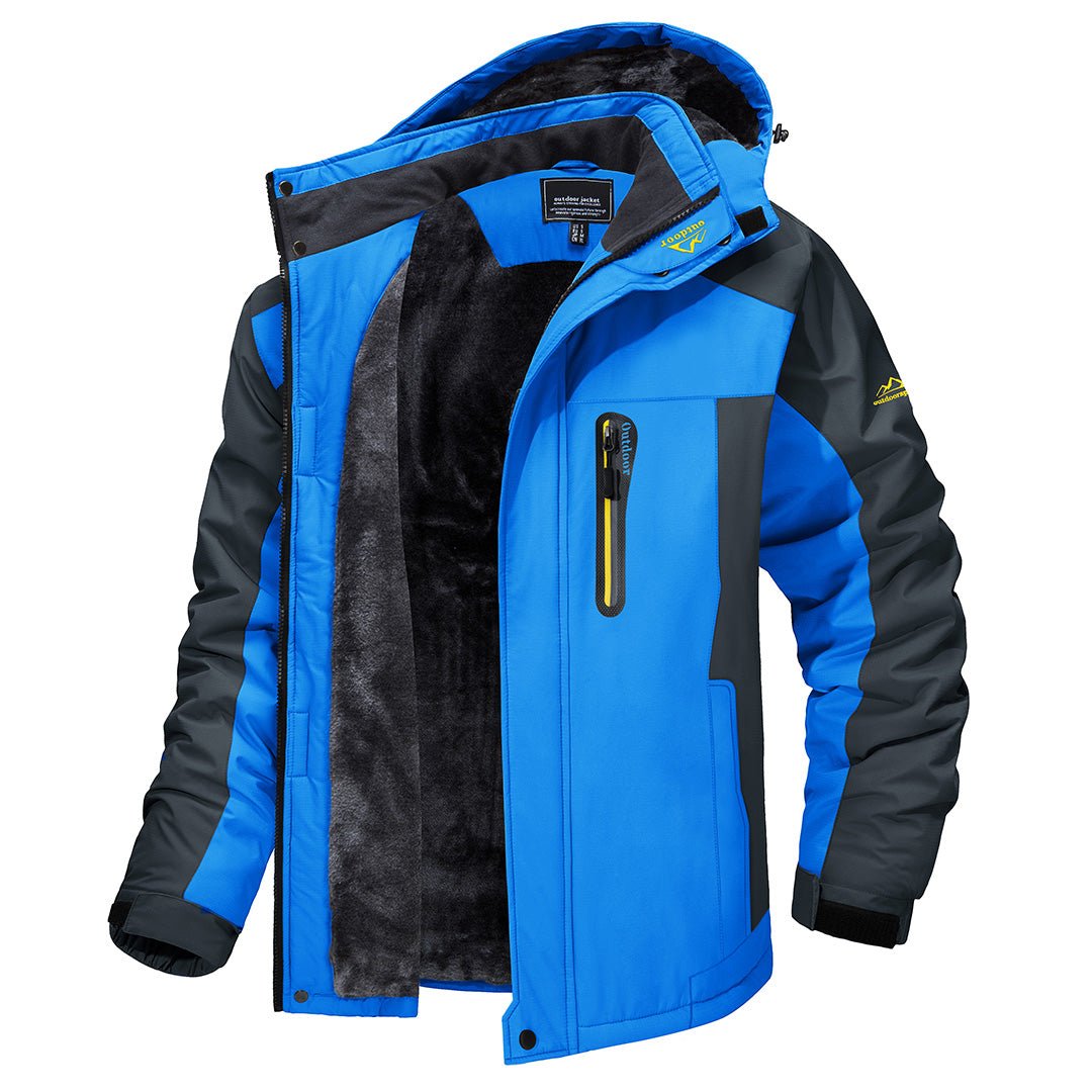 Josh - Rainproof Fleece-Lined Jacket Blue