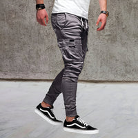 Anthony - Stretch Cargo Jogger Pants Gray